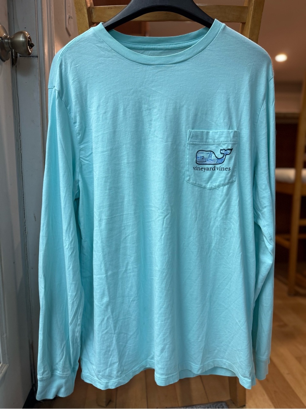 🐳 Vineyard Vines Men’s Short-Sleeve Pocket Tee — Aqua Blue 🐳